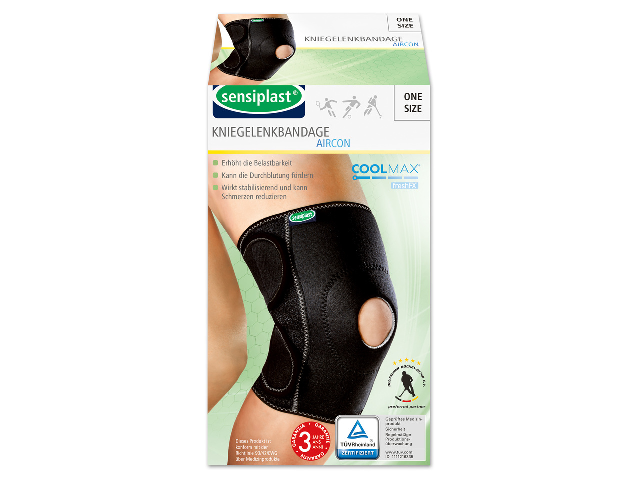 SENSIPLAST(R) „Aircon" Knie-Sportbandage