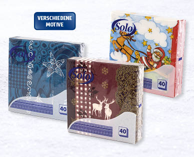 SOLO Weihnachtliche Servietten