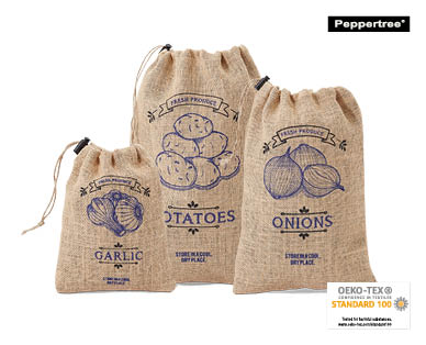 Produce Bag 3 Piece Set or Tote Bag 2 Pack