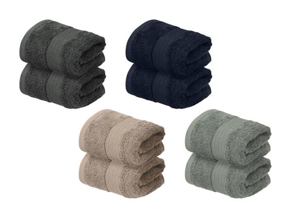 Serviettes d'invités en tissu éponge, set de 2