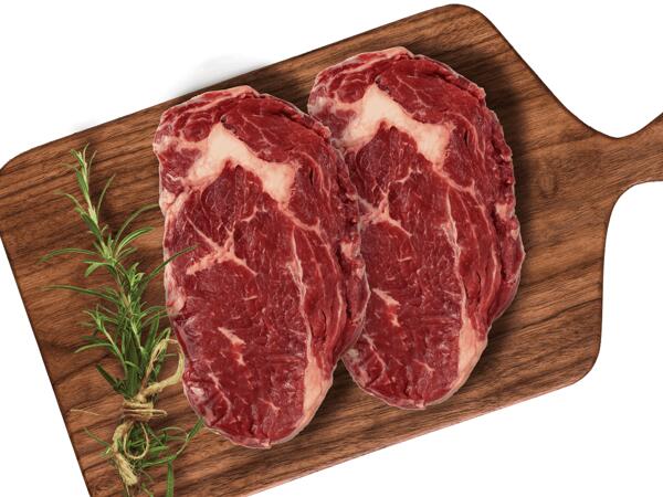 Frisches Rumpsteak oder Rib-Eye Steak