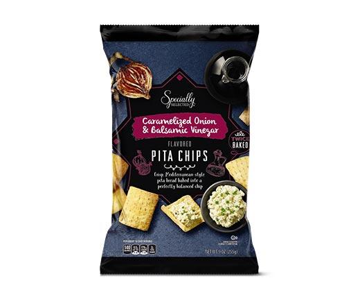 Specially Selected 
 Caramelized Onion & Balsamic Vinegar or Gorgonzola Pita Chips