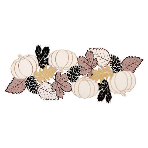 15" x 35" Table Centerpiece - Pinecones & Leaves