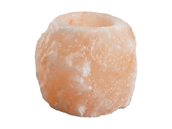Bougeoir en cristal de sel pour bougie chauffe-plat