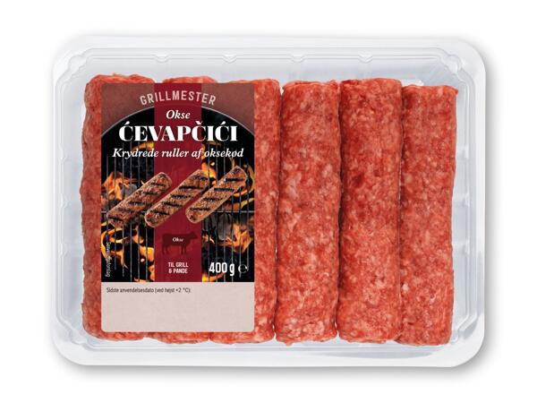GRILLMESTER/DE DANSKE FAMILIEGÅRDE Oksecevapcici eller kyllingemedister