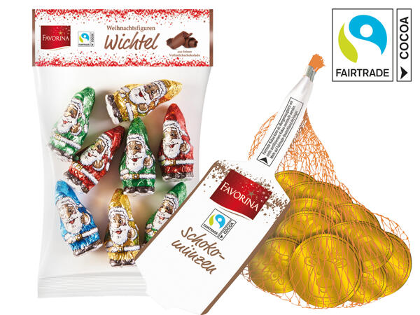 Weihnachtsfiguren oder Schokomünzen