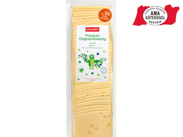 Salzburger Milch Almkönig in Scheiben