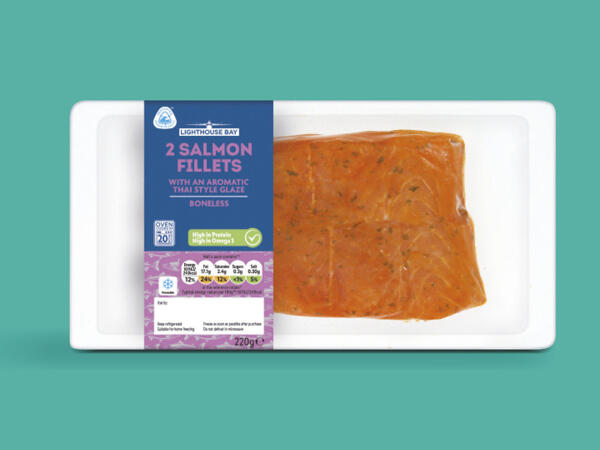 Lighthouse Bay 2 Salmon Fillets with a Thai Style Glaze