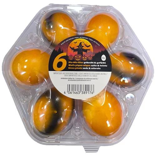6 œufs d'Halloween, cuits et colorés