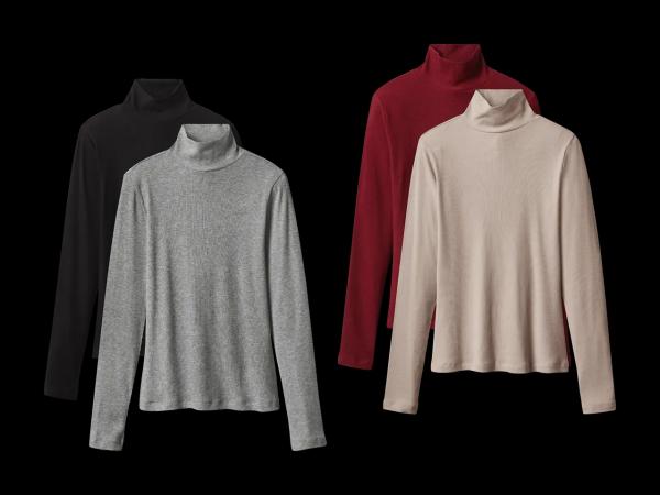 Damen Rollkragenshirt, 2 Stück