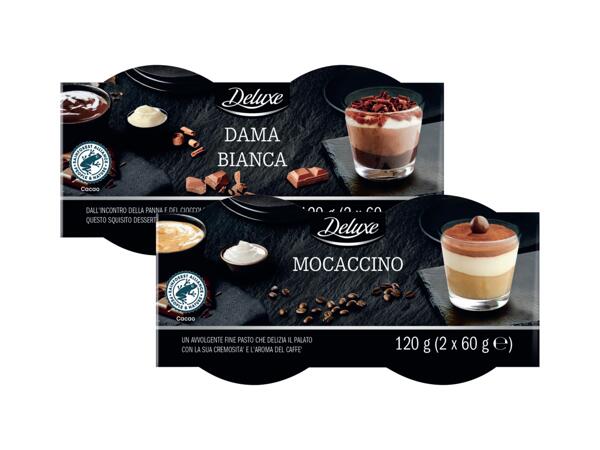 Dame blanche or mocaccino desserts