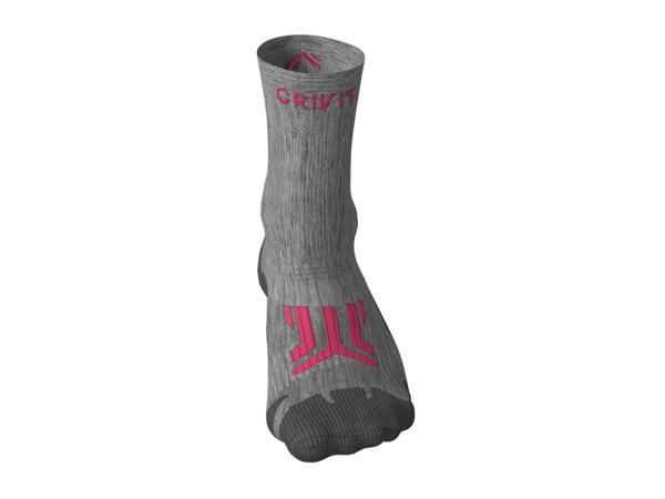 CRIVIT Adults' Pink & Grey Premium Walking Socks