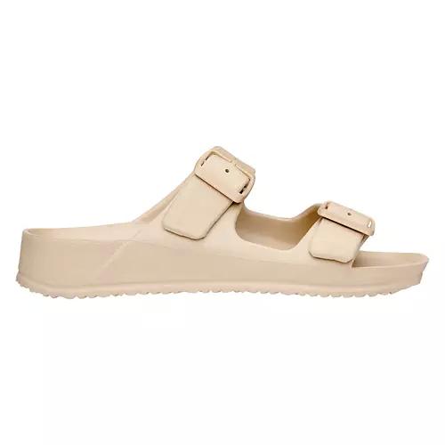 Ladies Lightweight Footbed Sandals - Beige, 7