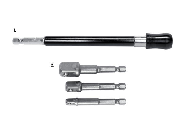Porte-embouts à verrouillage rapide/set d'adaptateurs quatre pans