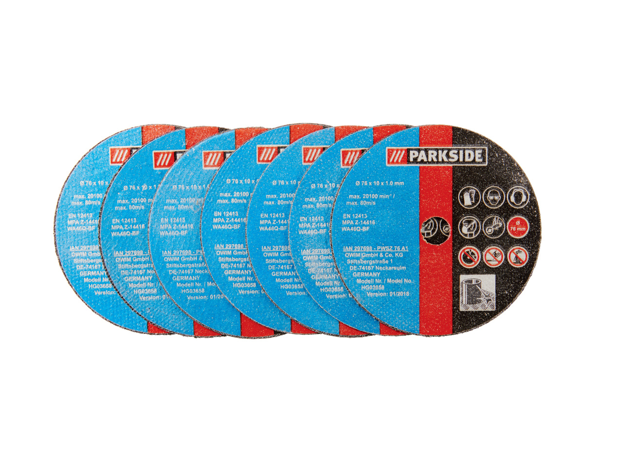 PARKSIDE Ø76mm Metal Cutting Discs