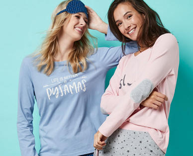 BLUE MOTION Damen-Pyjama, Baumwolle (Bio)