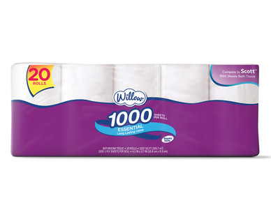 Willow 20 Rolls Bath Tissue