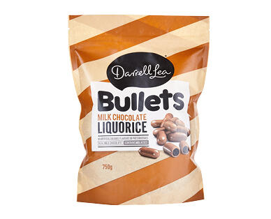 Darrell Lea Milk Chocolate Liquorice Bullets 750g