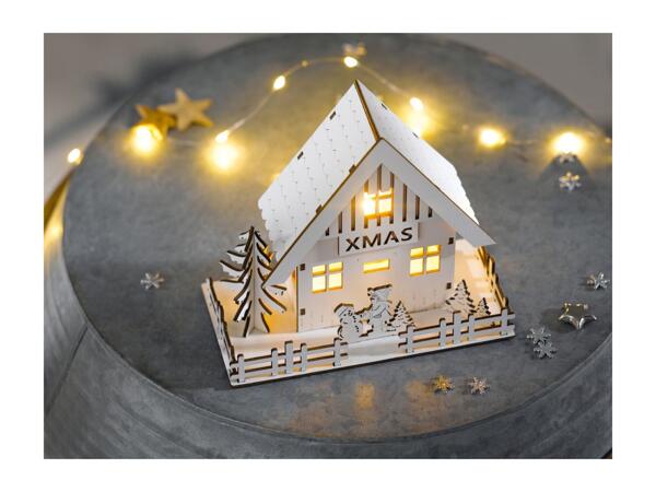 Livarno Home Light-Up Wooden Christmas House Scene