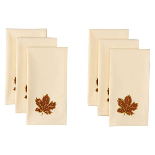 6 Pack Napkins - Autumn Leaves