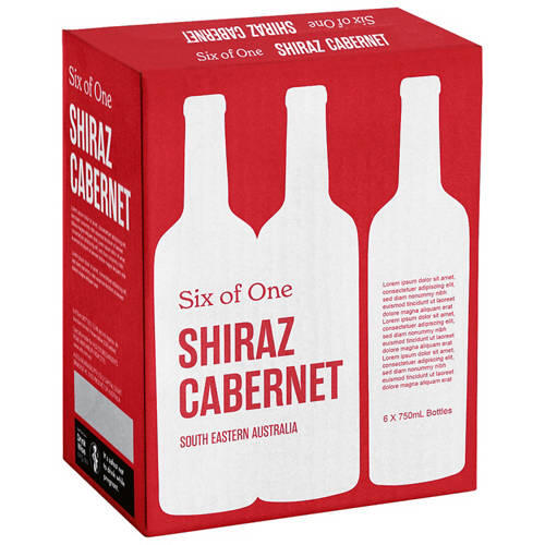 Shiraz Cabernet Sauvignon Cleanskins 6 Pack 750mL