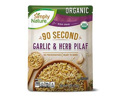 Simply Nature 
 90 Second Rice Pilaf Mediterranean or Garlic and Herb