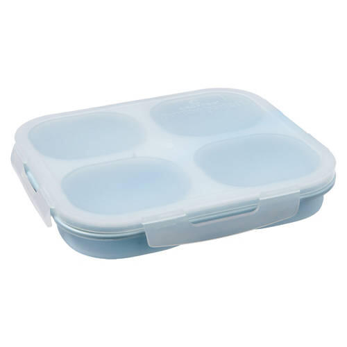 4 Compartment Collapsible Food Storage Box, Blue