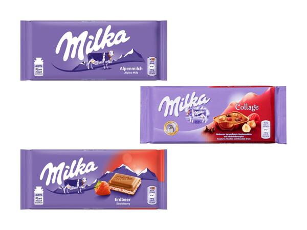 Tablettes de chocolat Milka