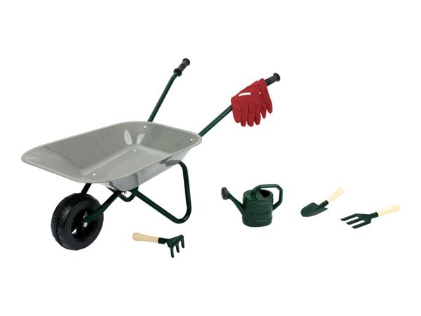 Lupilu Kids' Wheelbarrow With Garden Tools - 7 Piece Set