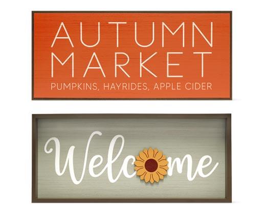 Huntington Home 
 Fall Reversible Mantel Sign