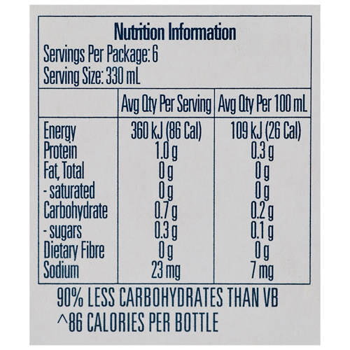 Ultra Low Carb Lager 6 Pack 330ml