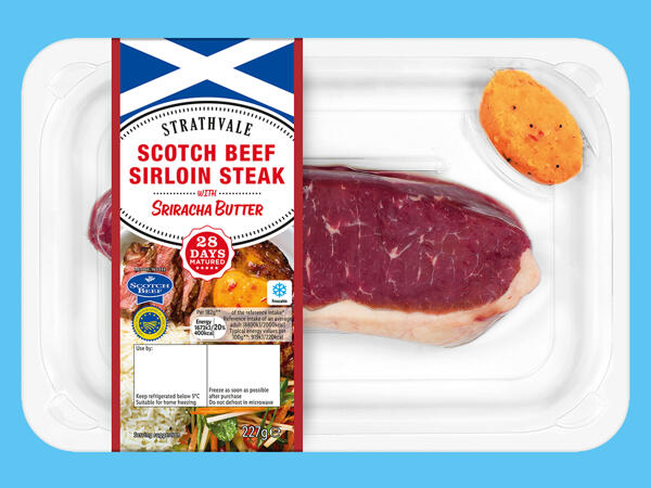 28-Day Matured Sirloin Steak with Sriracha Butter