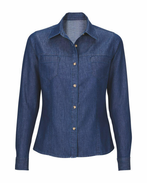 Avenue Ladies' Blue Denim Blouse