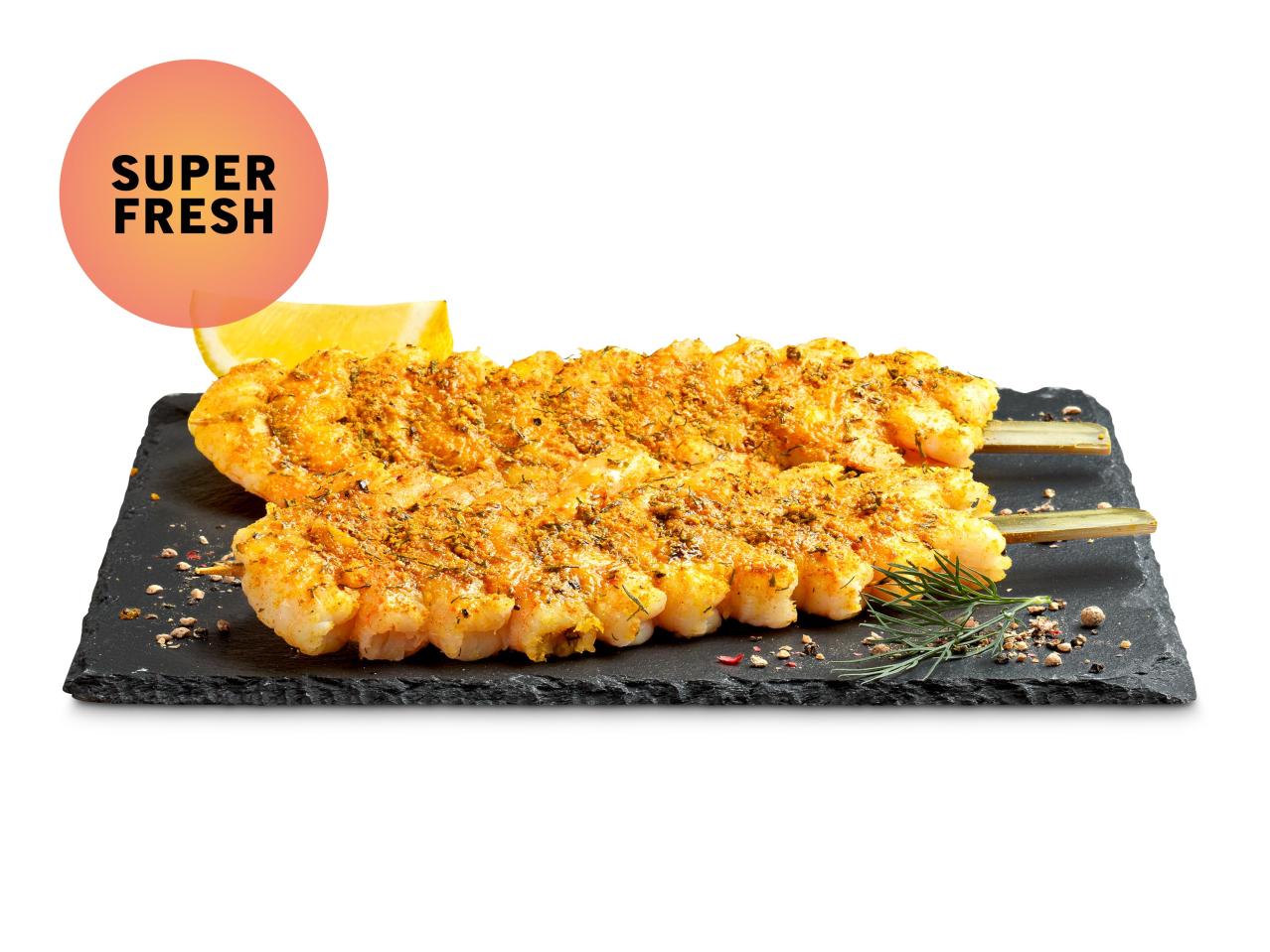 Brochettes de crevettes ASC