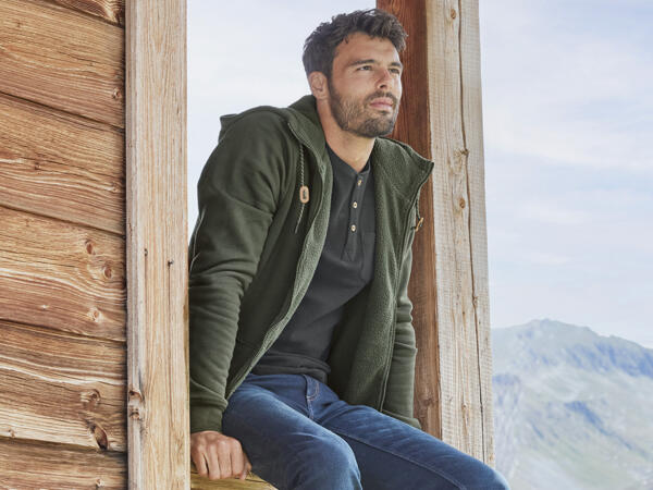 Gefütterte Herren Sweatjacke