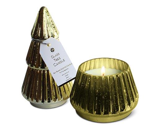 Huntington Home 
 Glass Tree Candle