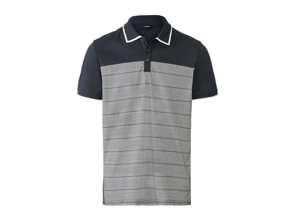 Livergy Men's Slim-Fit Jersey Polo Shirt