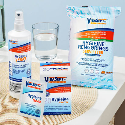 Hygiejnespray eller -servietter