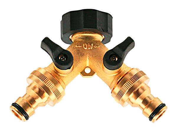 Parkside Brass Hose Connector System & Brass 2-Way Hose Splitter