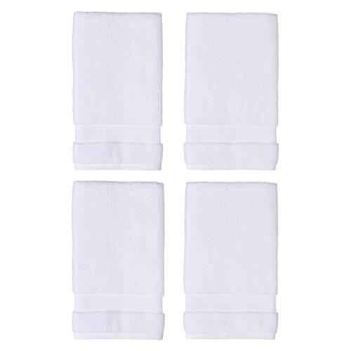 4 Pack Hand Towel Set, White