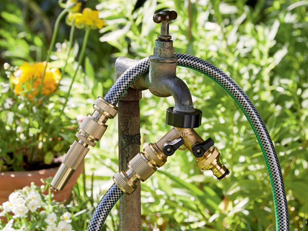 Brass Hose Connector System or Brass 2-Way Hose Splitter