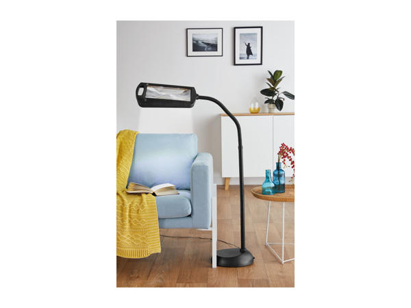 Livarno Lux LED Floor Lamp with Magnifying Glass