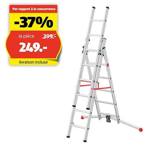 HAILO Échelle S100 ProfiLOT 2 x 6 + 1 x 5 échelons