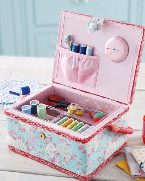 Floral Rectangle Sewing Box