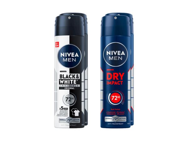 Déodorant spray Nivea Men, pack de 2
