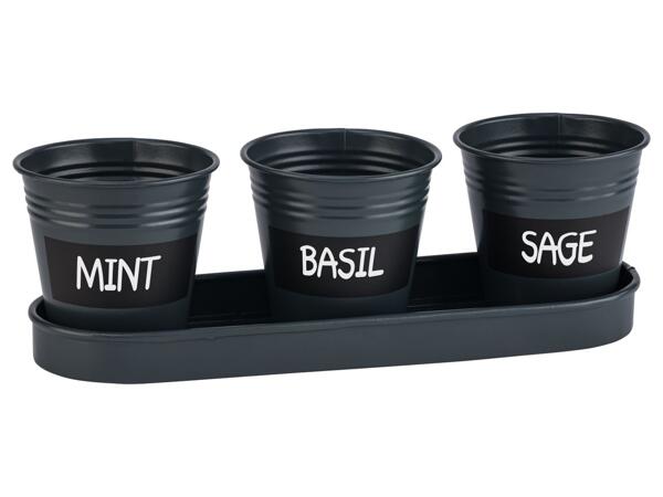 Set of herb pots, 4 pieces