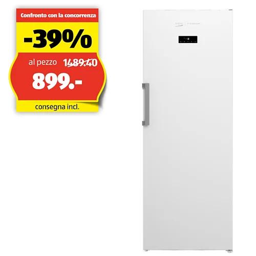 BEKO Freezer RFNE448E45WCH, No Frost, 404 litri, 7278440818, bianco