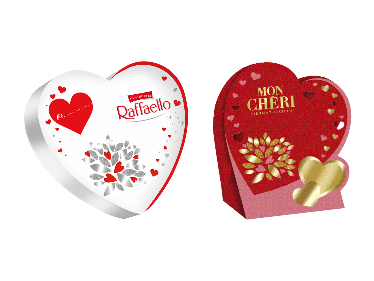 Raffaello/ Mon Chéri en forme de cœur