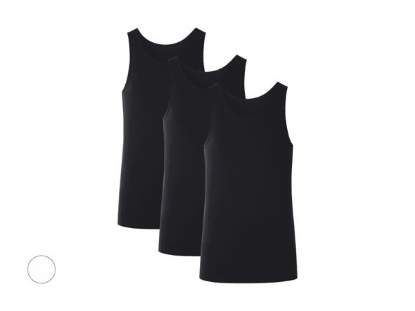 Débardeurs en tissu côtelé, set de 3
