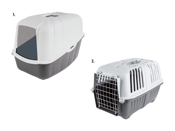 Litière/cage de transport pour chat